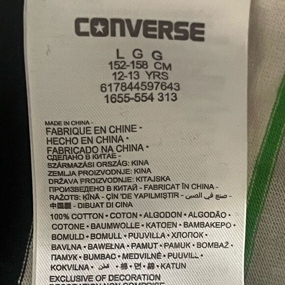 Converse Boys Full Zip Lite Weight Striped Hoodie Sz L - Picture 8 of 8